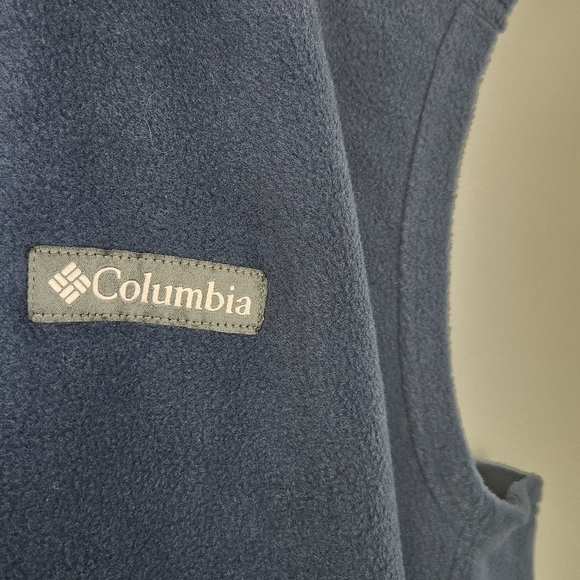 NWT Columbia Granite Mountain Fleece Vest Men’s Medium Blue XM1024 Sleeveless - Picture 5 of 11